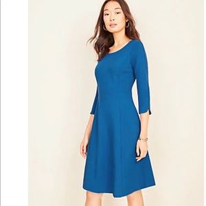 Brand New Ponte Flare Dress in Cobalt